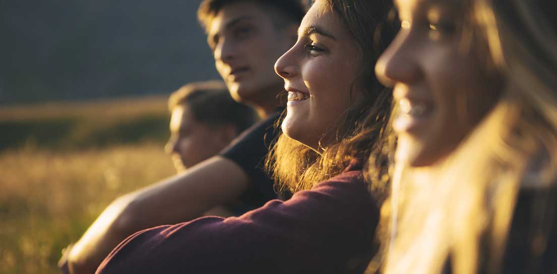 Teens in field